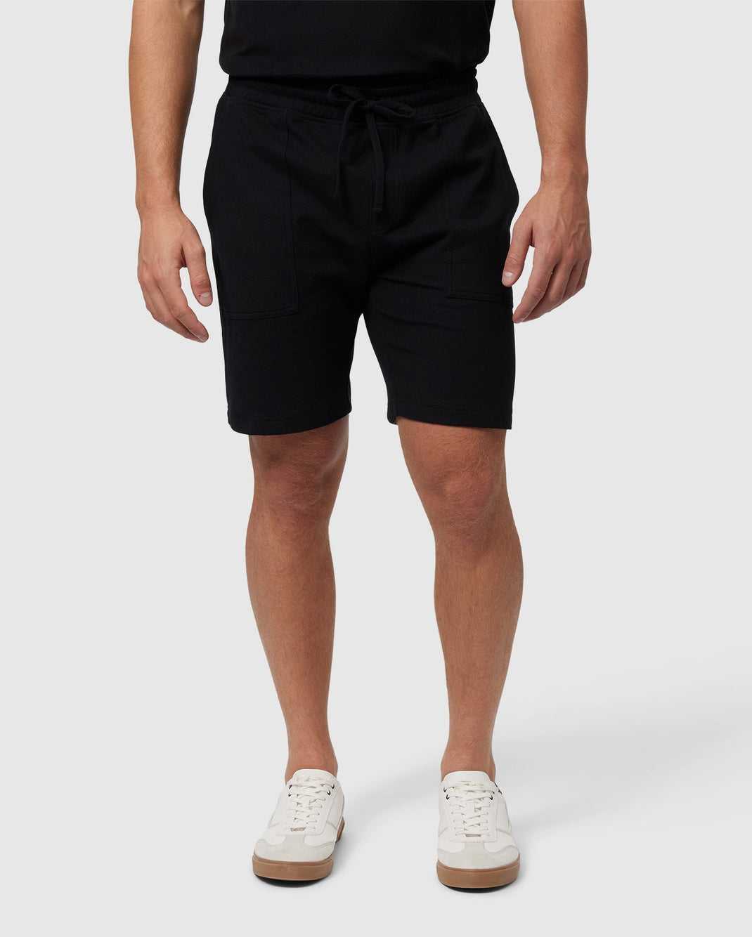 Short Psycho Bunny Stanford Light Pique Sweatshort Noir Homme | LHN-47676950